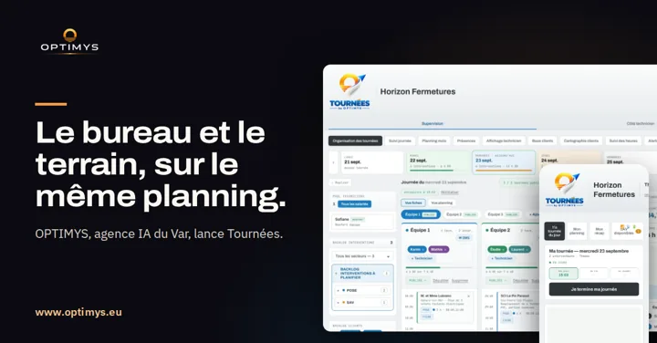 Bannière : le bureau et le terrain, sur le même planning